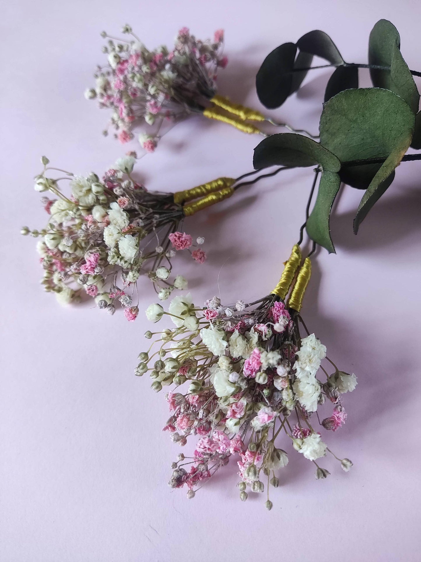 Horquillas con Paniculata Preservada en 2 Colores - 3 uds