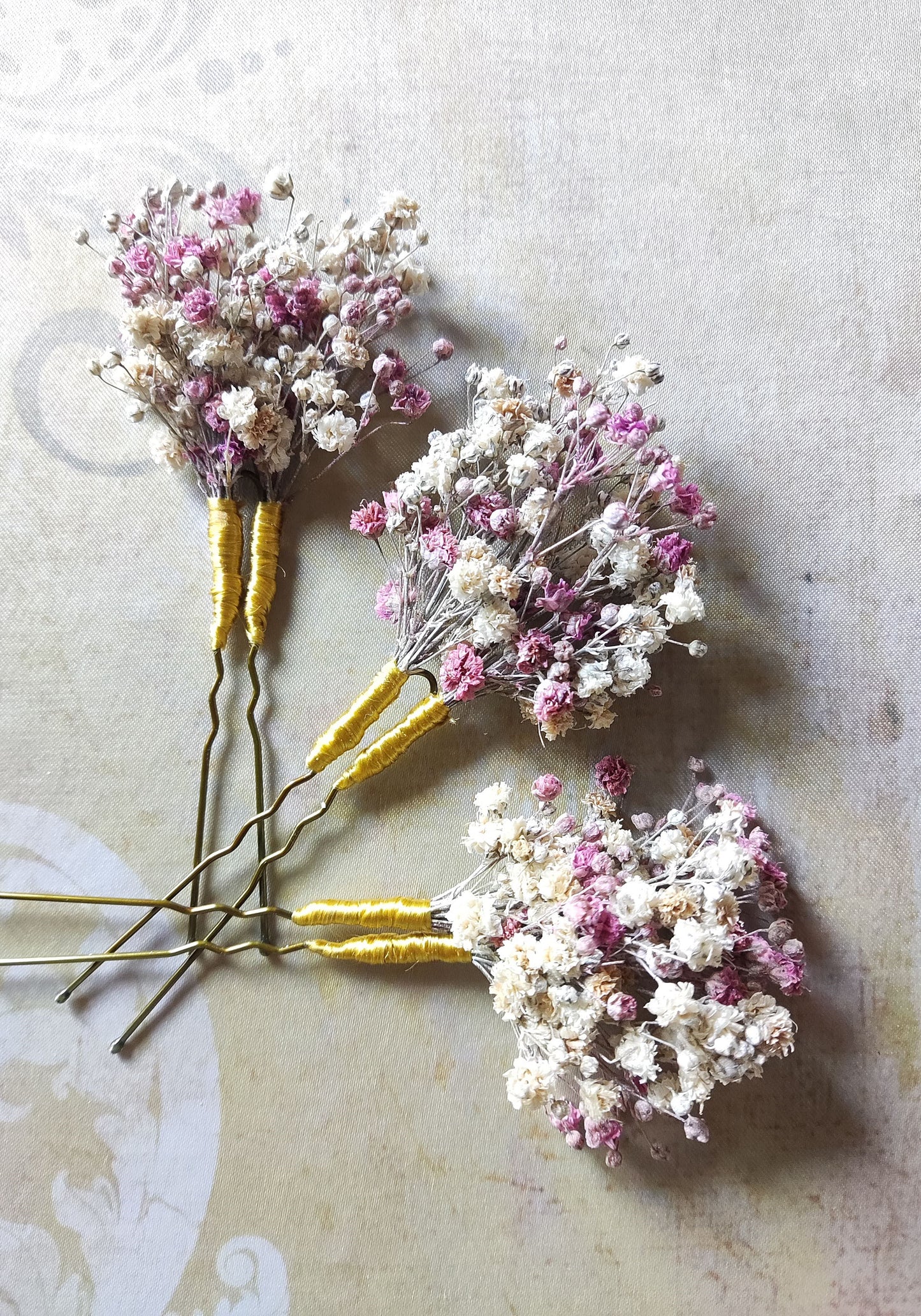 Horquillas con Paniculata Preservada en 2 Colores - 3 uds