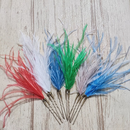 Horquillas con Plumas de Avestruz